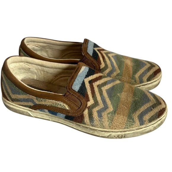 Ugg X Pendleton Wool Flats Slip-On Tennis Shoes Comfort Classic Size 8.5 Women's - Picture 1 of 15